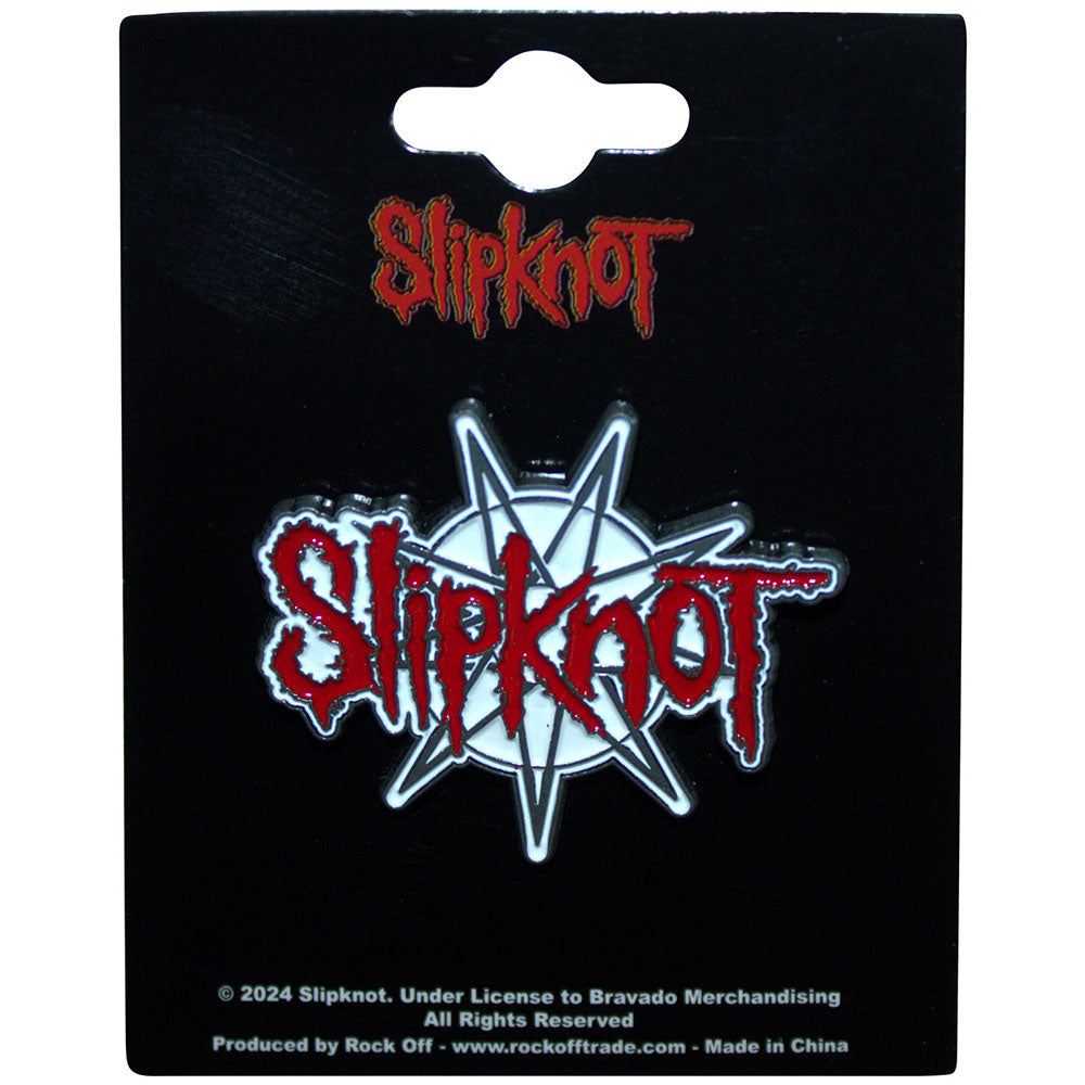 Slipknot White 9 Point Star Logo Pin
